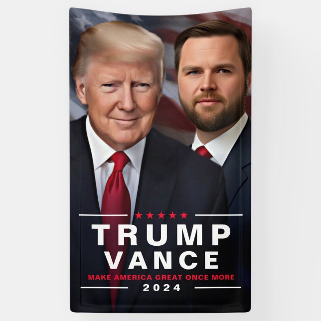 Banderoles Campagne politique Trump Vance 2024 (Vertical)