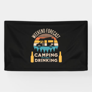 Banderoles Camping à bière avec anniversaire à bière