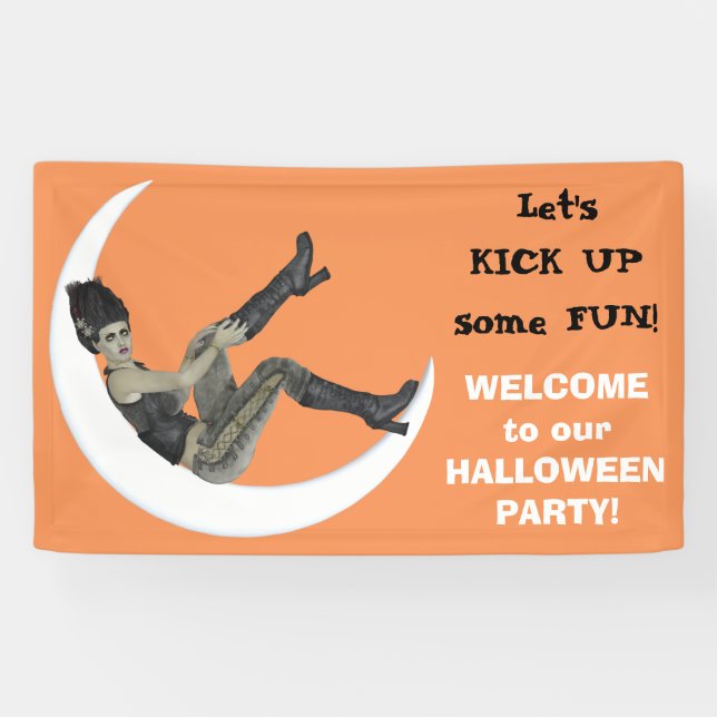 Banderoles Campy Frankenstein Mama Halloween (Horizontal)
