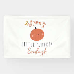 Banderoles cancer enfant fort petit citrouille Nom personnali