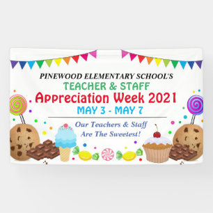 Banderoles Candy Sweet Theme Teacher Appréciation Week Banniè