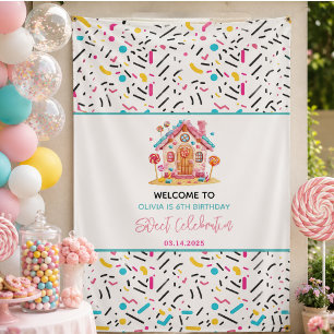 Banderoles Candyland Sweet Celebration Anniversaire de enfant