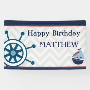 Banderoles Canvas Birthday Party Sailor