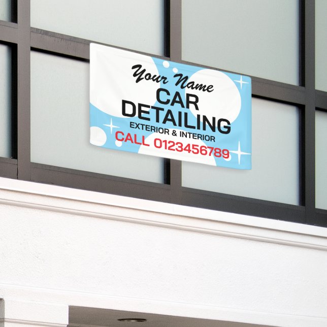Banderoles Car detailing auto washing business advertising (Bâtiment extérieur)