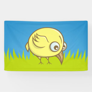 Banderoles Caricature d'oiseau jaune