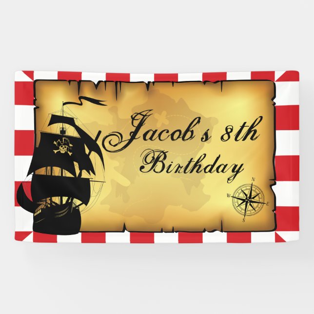 Banderoles Carte de pirate, partie (Horizontal)