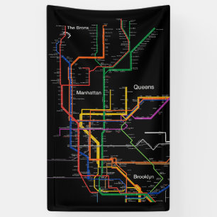 Banderoles Carte du métro NY-City