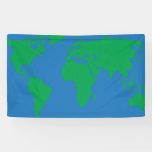 Banderoles Carte mondiale des Arrière - plans des continents