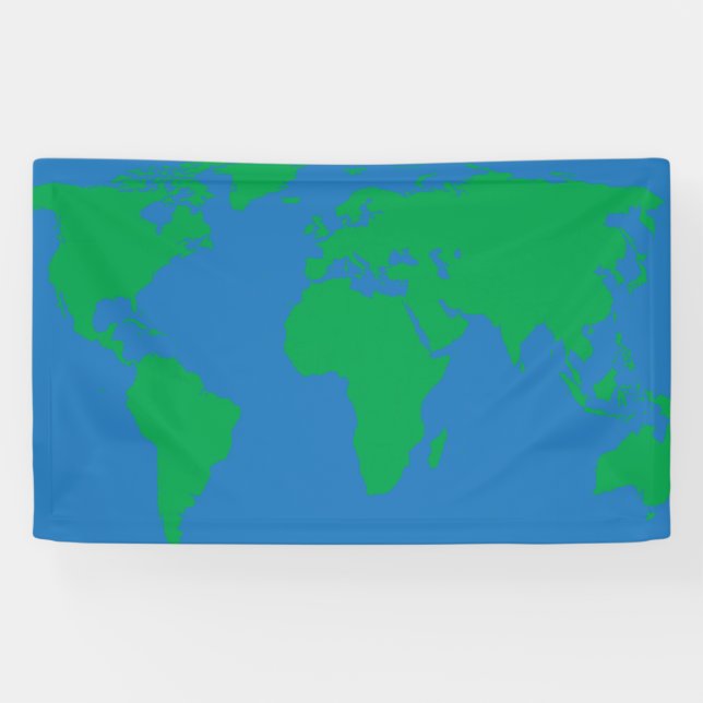 Banderoles Carte mondiale des Arrière - plans des continents (Horizontal)
