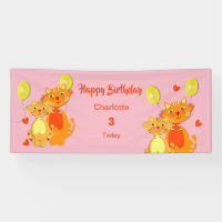 Cartoon Kitty Chat Kids Joyeux Anniversaire Person