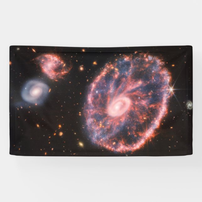 Banderoles Cartwheel Galaxy JWST James Webb Télescope spatial (Horizontal)