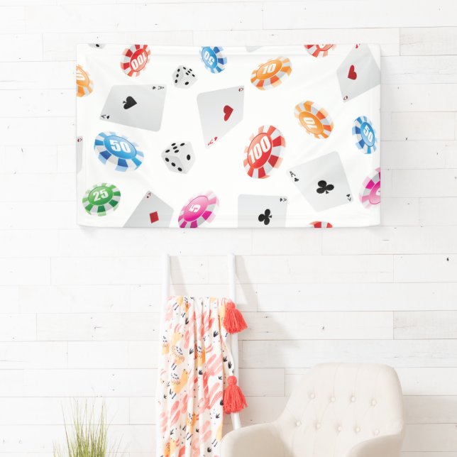 Banderoles Casino, Accessoires Jeux motif (En situation)