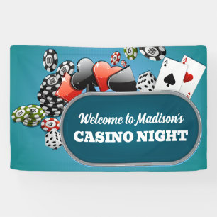 Banderoles Casino / Poker texte personnalisé