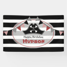 Casquette pirate Noir + Blancs Anniversaire