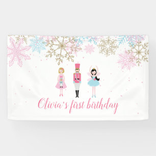 Banderoles Casse-Noisette Flocon de Neige d'Anniversaire d'Hi