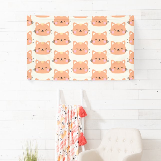 Banderoles Cat Anniversaire Art pour enfants (En situation)