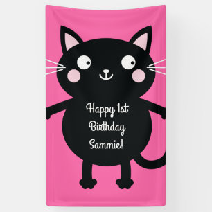 Banderoles Cat Cute Kitty Colorée 1er Anniversaire Thème de f