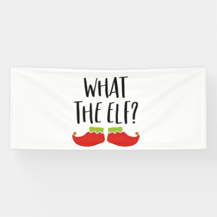 Banderoles Ce que l'elfe drôle Noël Elfe Père Noël