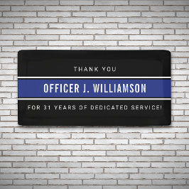 Banderoles Célébration de la retraite de la police personnali