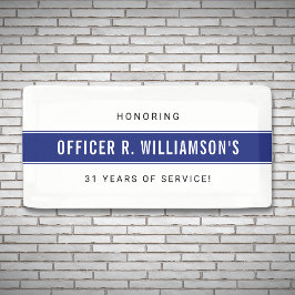 Banderoles Célébration de la retraite de la police personnali