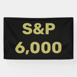 Banderoles Célébration de l'indice boursier S&P 6 000