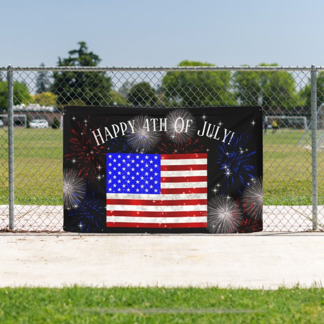 Banderoles Célébration du 4 juillet - Drapeau des États-Unis (Insitu)