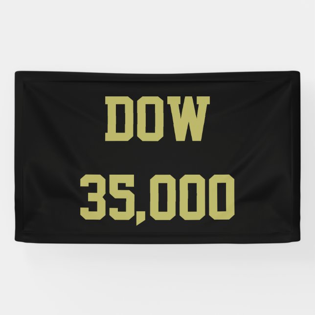 Banderoles Célébration du marché Stock Dow 35000 (Horizontal)