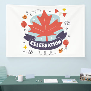 Banderoles Célébration festive de la feuille d'érable