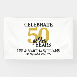 Banderoles Célébrer 50 ans d'or 50e anniversaire de Mariage