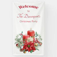Centerpiece de bougie avec Poinsettia Flower