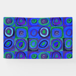 Banderoles Cercle Carré Kandinsky Farbstudie Blue Quadrate