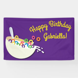 Banderoles Cereal Bowl Enfants Slepover Anniversaire fête mi