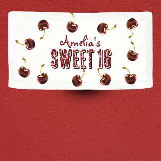 Banderoles Cerry Sweet 16 Soirée personnalisée