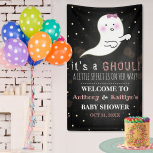 Banderoles C'est A Ghoul ! Baby shower d'Halloween Little Spi