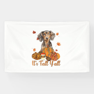 Banderoles C'Est Automne Y'all Dachshund Chien Automne Écharp