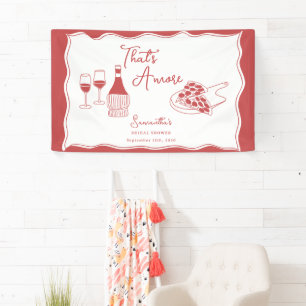 Banderoles C'est l'Amore Panneau de Fête de Fiançailles Vin P