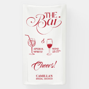 Banderoles C'est l'Amour Bar à Mimosa pour la Mariée Rouge