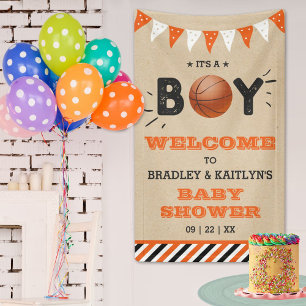 Banderoles C'est un garçon ! Basketball Baby shower à thème B