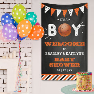 Banderoles C'est un garçon ! Basketball Baby shower à thème B