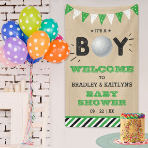 Banderoles C'est un garçon ! Golf Accueil Baby shower à thème