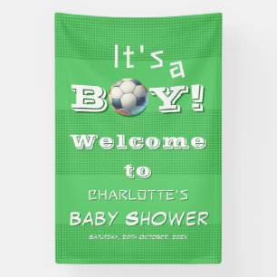 Banderoles C'est un garçon ! Sport Football Baby Shower