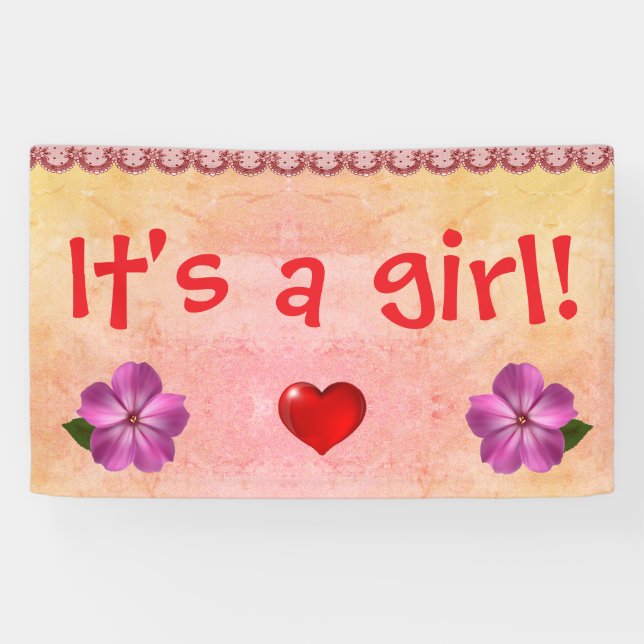 Banderoles C'est une fille ! (Horizontal)