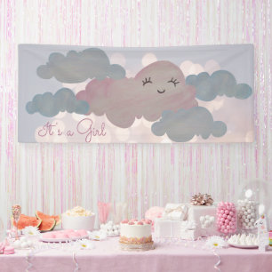 Banderoles c'est une fille souriante nuage rose dans tous les
