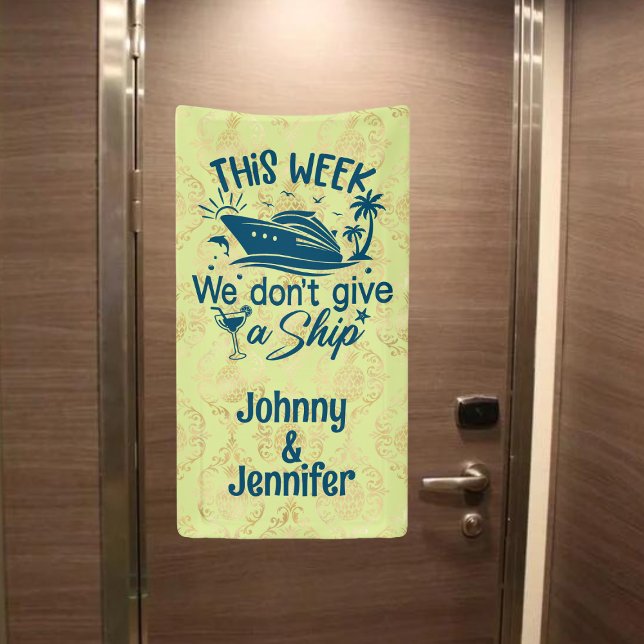 Banderoles Cette semaine, nous ne donnons pas de bateau Coupl (Jazz up your cabin door with this fun cruise door banner.)