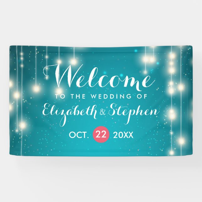 Banderoles Chaîne Lights & Turquoise Parties scintillant Mari (Horizontal)