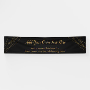 Banderoles Chaînes lumineuses Gold Glittery Ajoutez votre pro