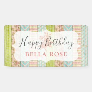 Banderoles Chalet rose rose rose rose bébé fille Joyeux anniv