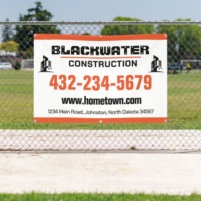 Banderoles Chantier commercial d'une entreprise de constructi (Insitu)