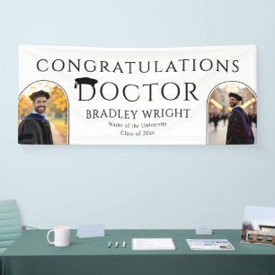Banderoles Chapeau de doctorat personnalisé pour la remise de