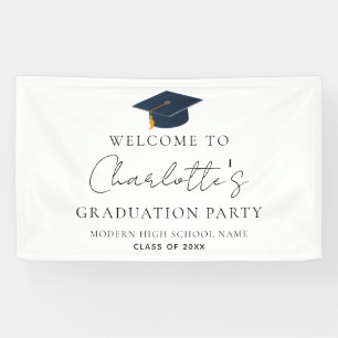Banderoles Chapeau de remise des diplômes professionnel et él